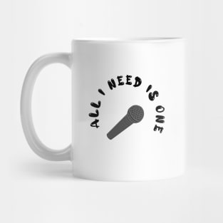 One Mic Black Mug